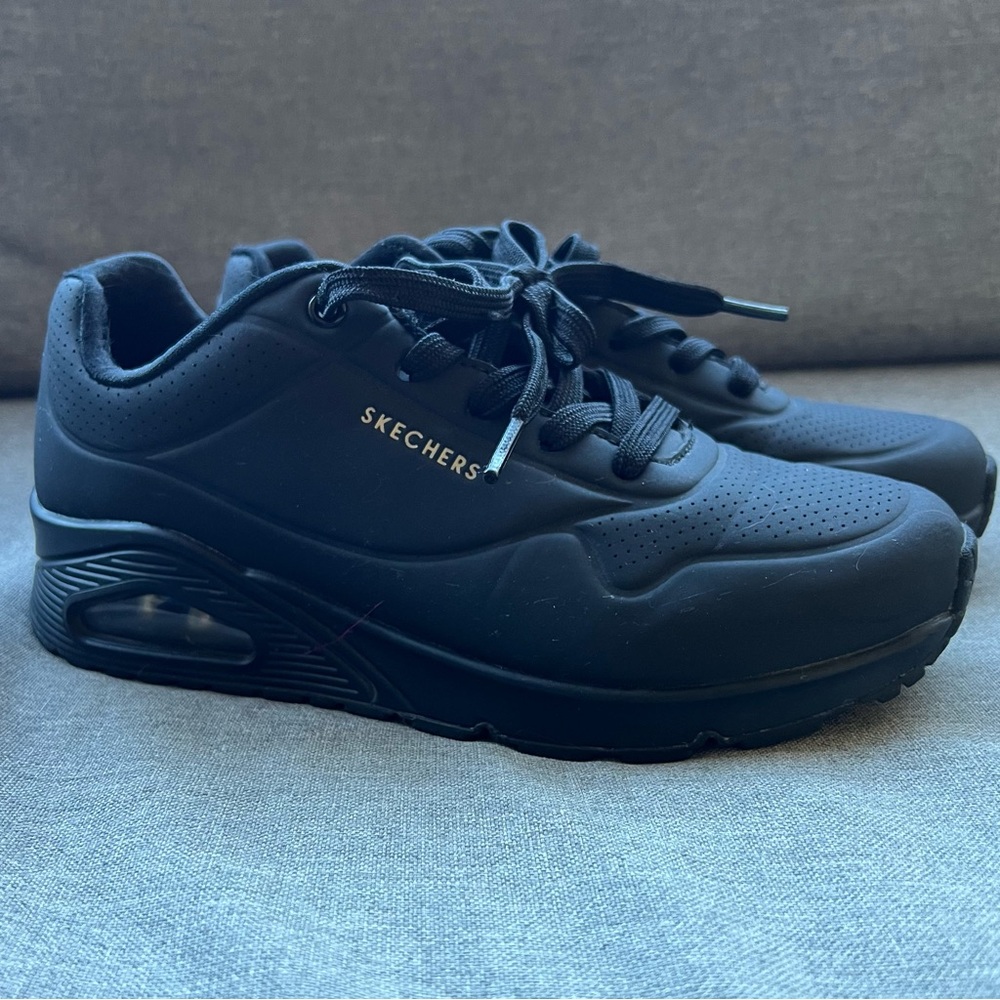 Skechers Uno Black Sneakers 6.5w - Picture 4 of 8